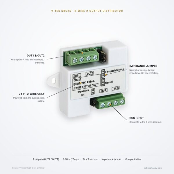 DBC2S features DBC2S two-output distributor — key features