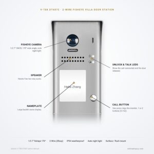 DT607C features DT607C round fisheye villa door station — key features