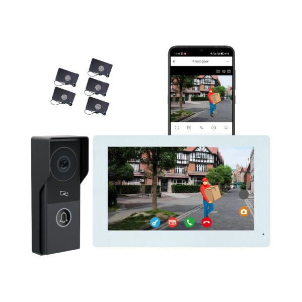 kw06-ip7-black-3 KONX KW06-IP7 — 2-Wire Slim WiFi Video Kit, Black - view 3