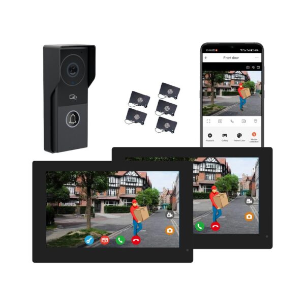 kw06-ip7-black-4 KONX KW06-IP7 — 2-Wire Slim WiFi Video Kit, Black - view 4