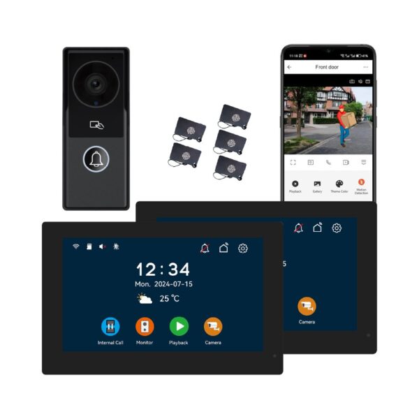 kw06-ip7-black-5 KONX KW06-IP7 — 2-Wire Slim WiFi Video Kit, Black - view 5